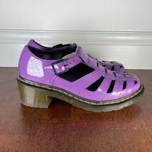Dr. Martens Patent purple Eleanor Shoe Sandal